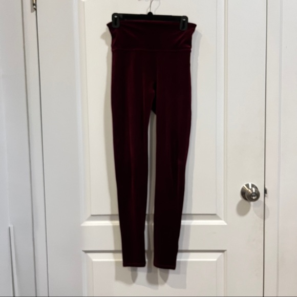 Spanx Velvet Leggings in Color Rich Burgundy - Picture 6 of 6